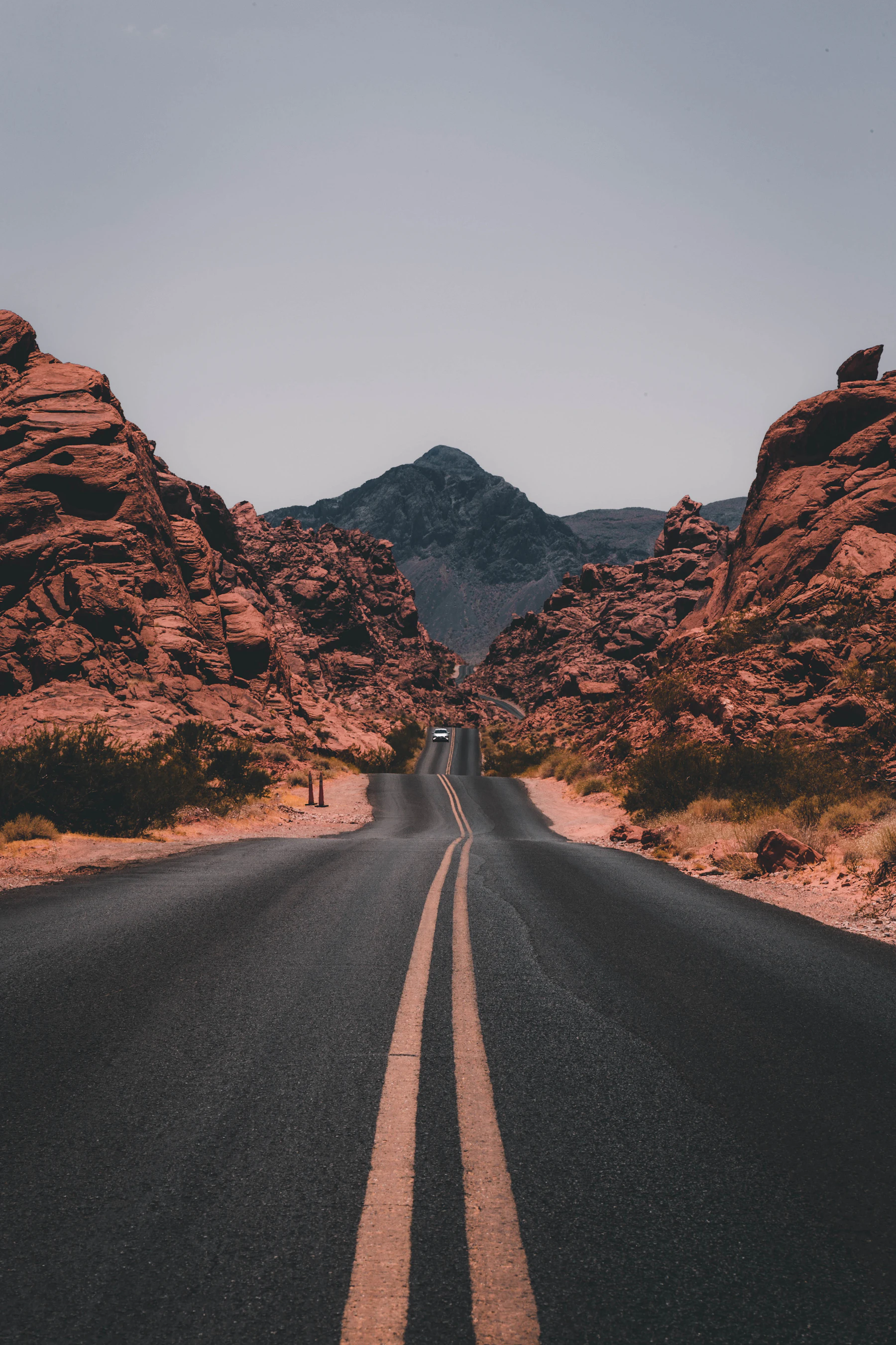 沙漠公路旅行摄影